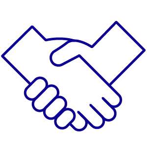 Icon of two hands in a handshake