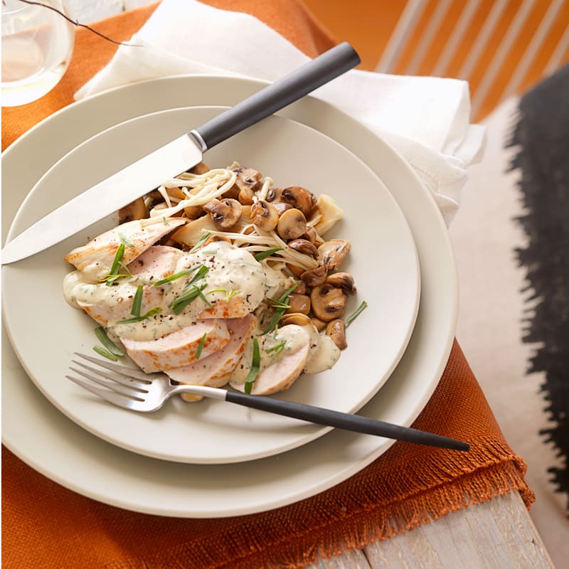 Photo of Creamy tarragon chicken with mixed mushrooms by WW