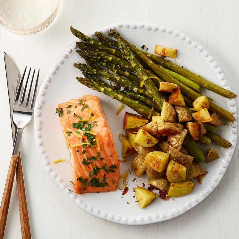 Photo of Salmon with Roasted Potatoes and Asparagus by WW