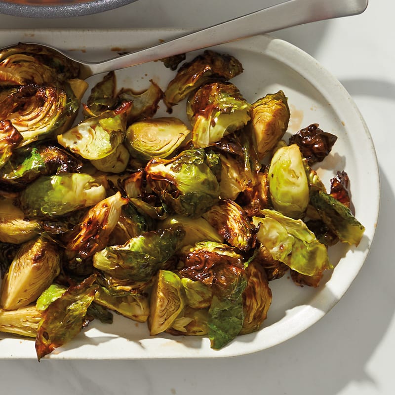 Air-Fried Brussels Sprouts with Balsamic