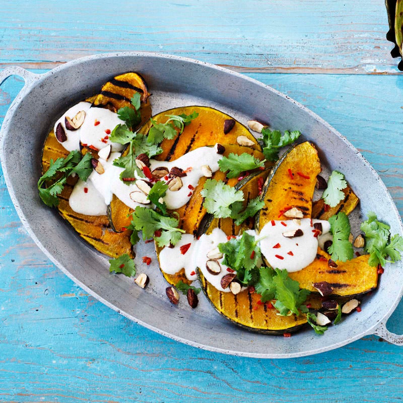 Photo of Pumpkin and smoked almond salad with tahini dressing by WW