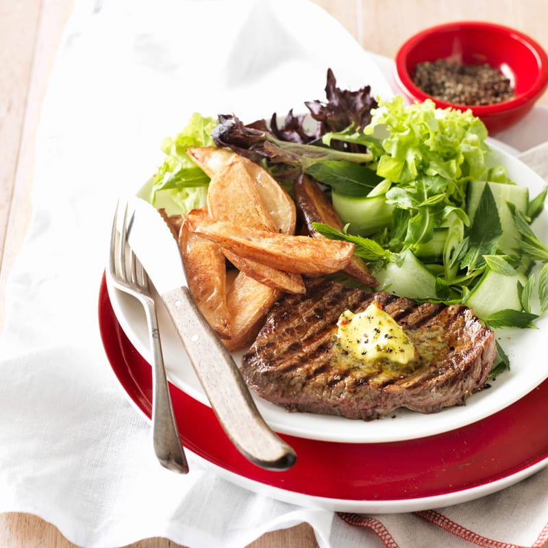 Photo of Steak with herb butter & chips  by WW