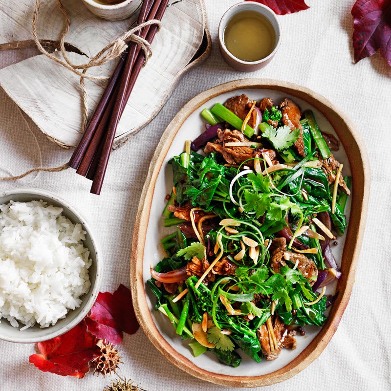 Photo of Sichuan beef stir-fry with Asian greens by WW