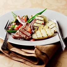 Photo of Barbecued lamb cutlets with okra and potatoes by WW