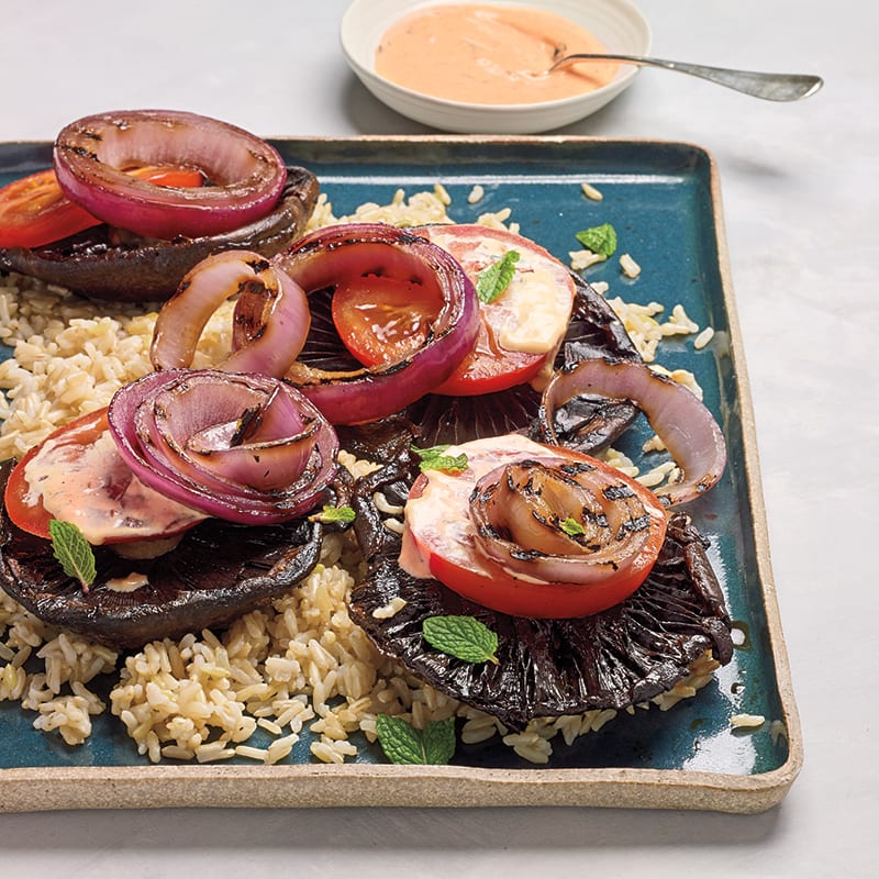 Photo of Sesame Grilled Portobellos with Sriracha Mayonnaise by WW
