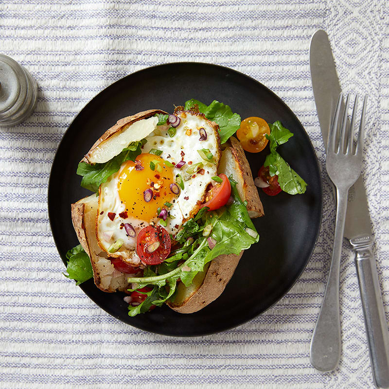 Photo of Arugula Salad and Egg Baked Potatoes by WW