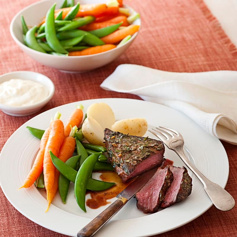 Photo of Herb-crusted beef with horseradish cream by WW
