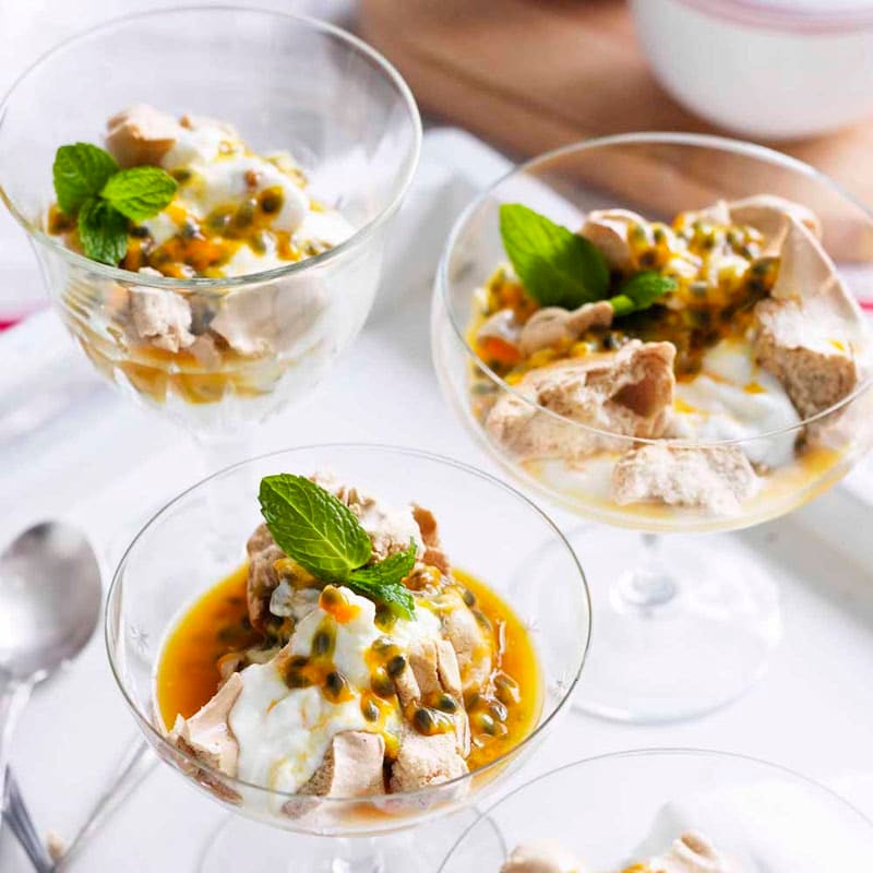 Photo of Passionfruit and brown sugar meringue trifles by WW