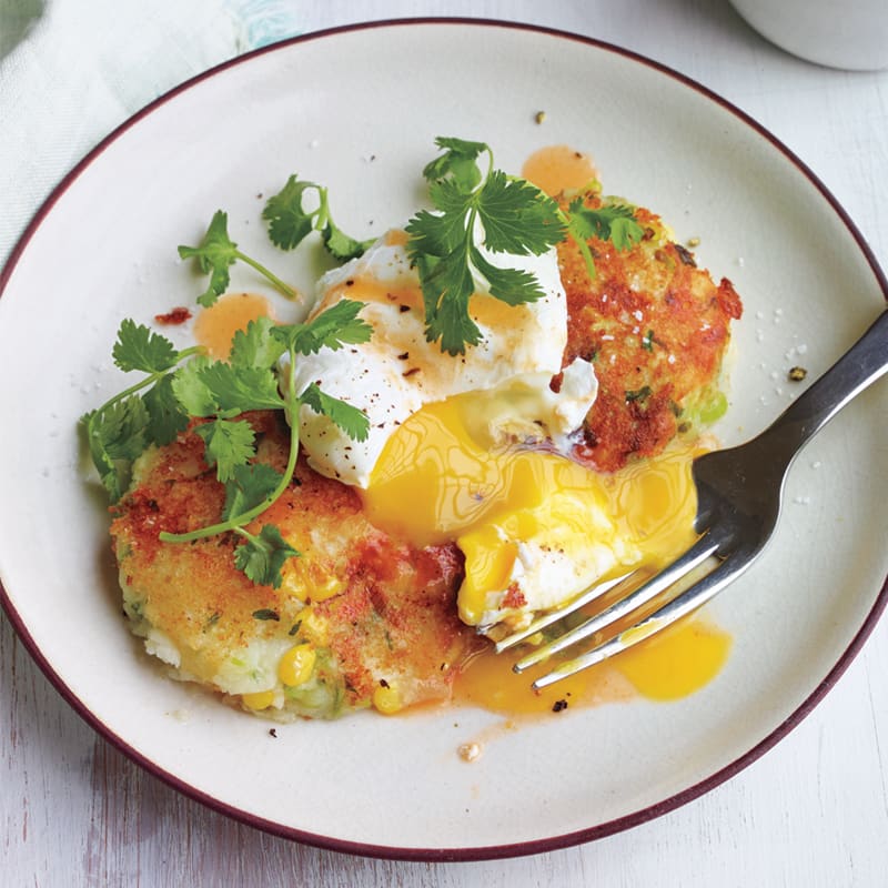 Photo of Peruvian potato cakes with poached eggs by WW