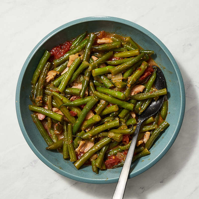 Southern green beans with smoked turkey by Millie Peartree