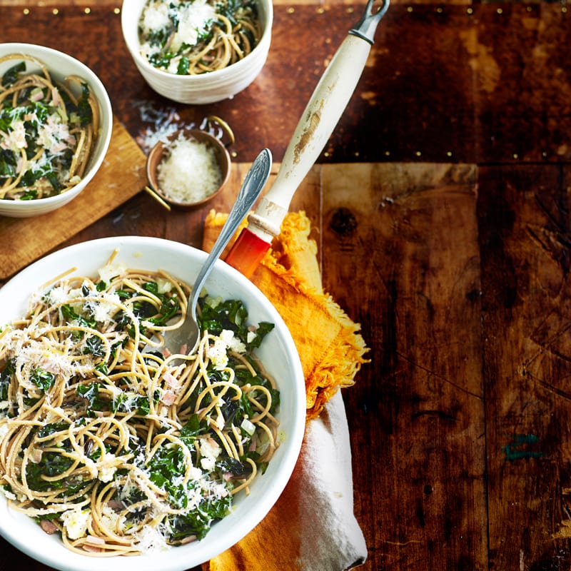 Photo of Wholemeal spaghetti with silverbeet & ricotta by WW