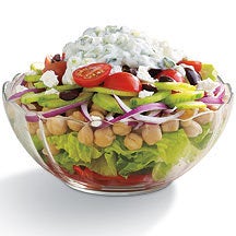 Photo of Layered Mediterranean salad with creamy yogurt cucumber dressing by WW