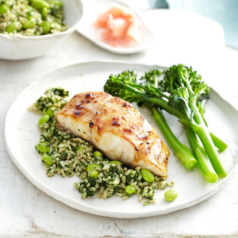 Photo of Grilled miso fish with spinach rice by WW