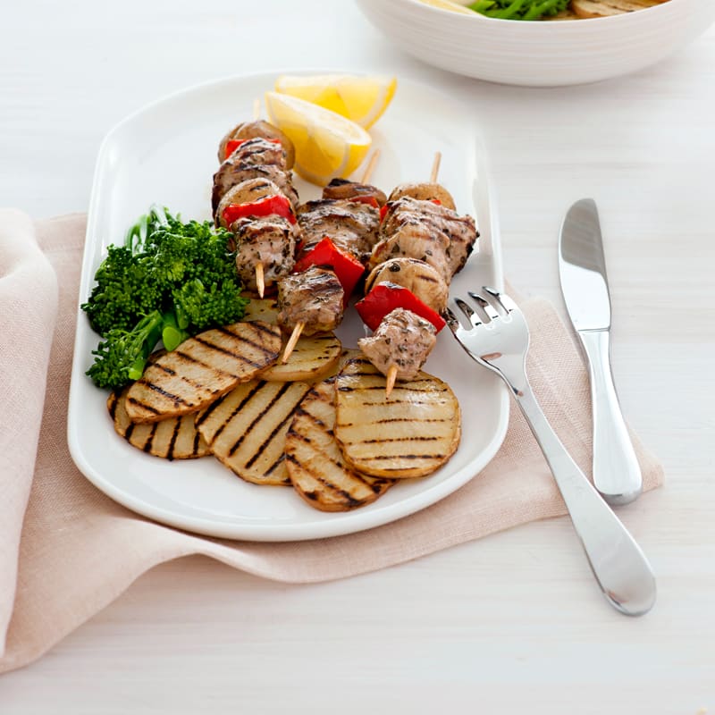 Photo of Pork skewers with chargrilled potato by WW