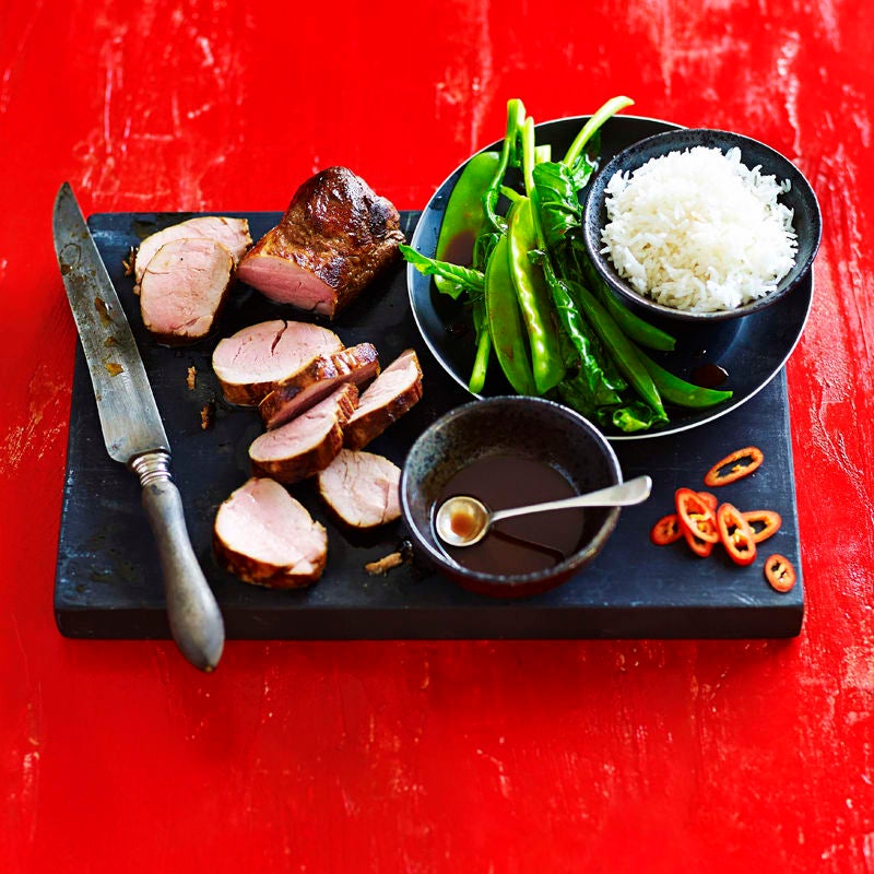 Photo of Charsiu barbecue pork with gailan by WW