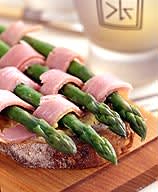 Photo of Ham and asparagus stacked sandwich by WW