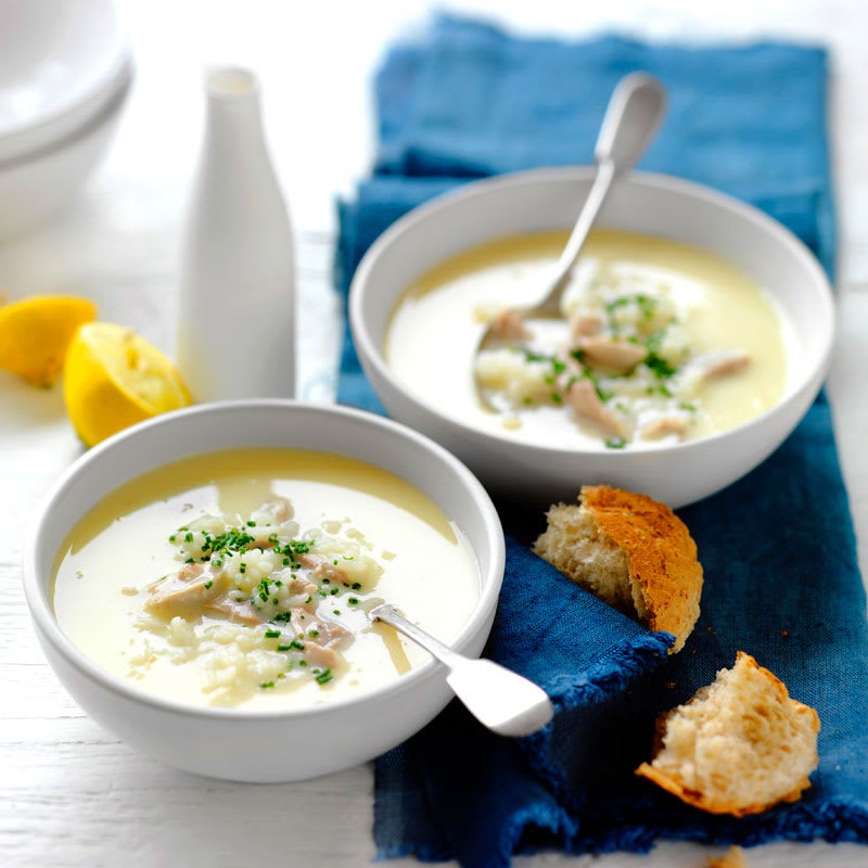 Photo of Greek egg and lemon chicken soup by WW
