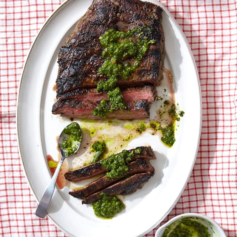 Photo of Argentinian Flank Steak with Homemade Chimichurri by WW