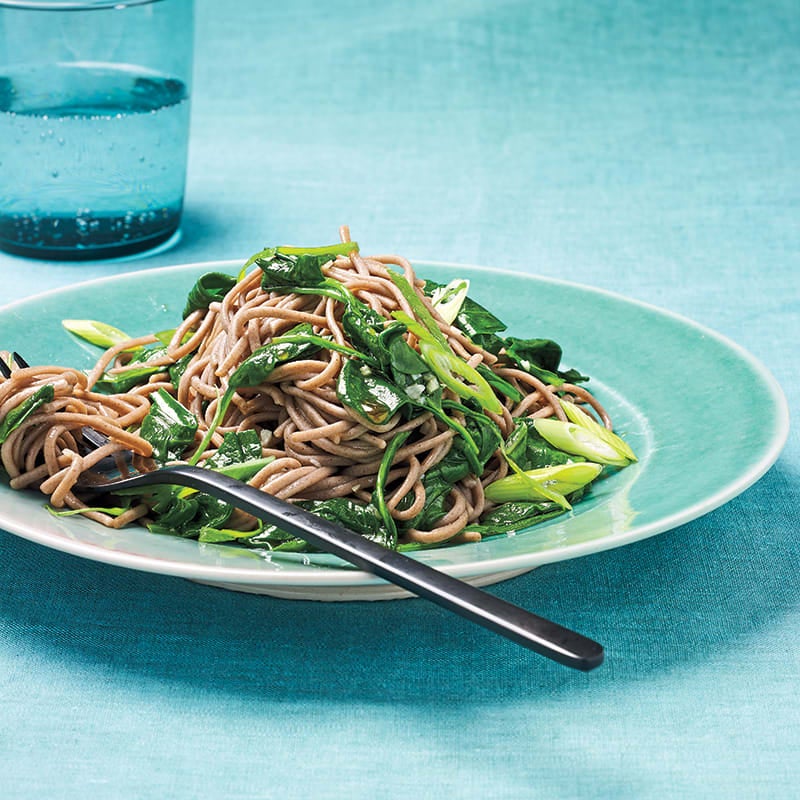 Photo of Soba noodles with spinach by WW