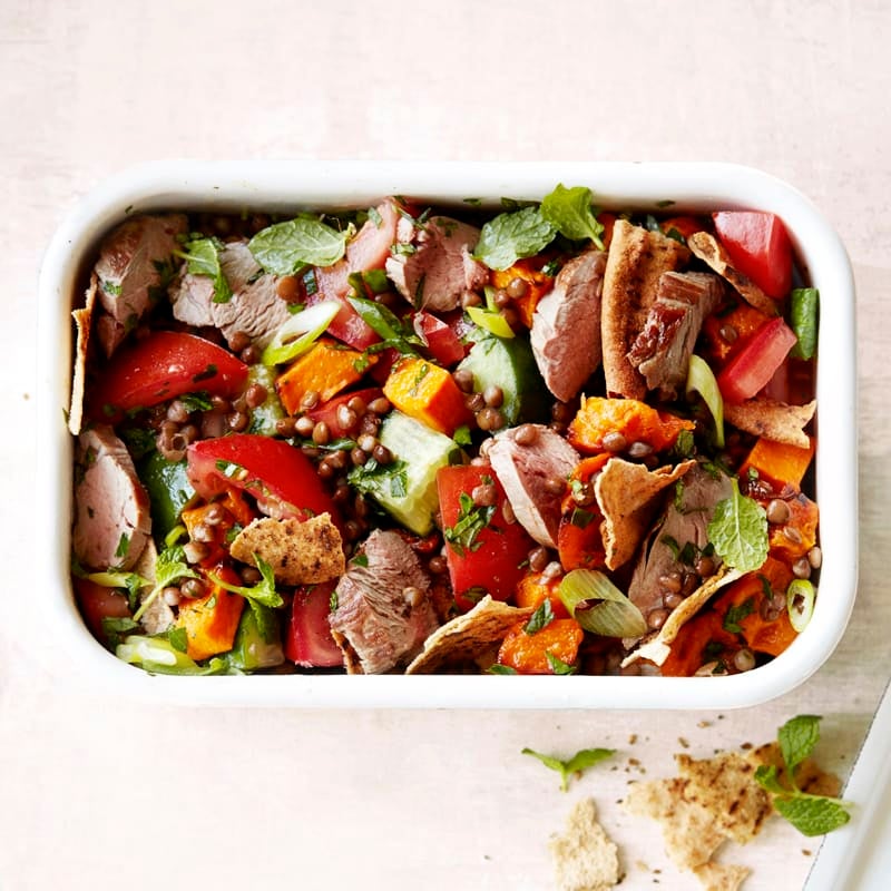 Photo of Lamb and lentil fattoush with roast pumpkin by WW