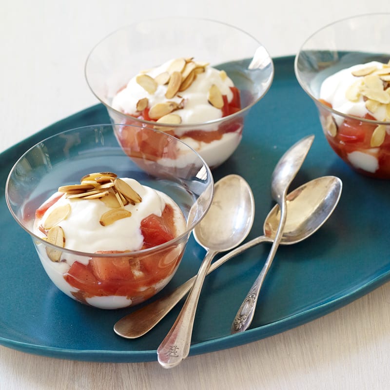 Photo of Plum dessert parfaits with yogurt and almonds by WW