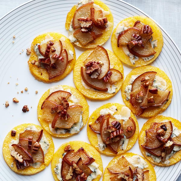 Photo of Roasted pear and blue cheese polenta bites by WW