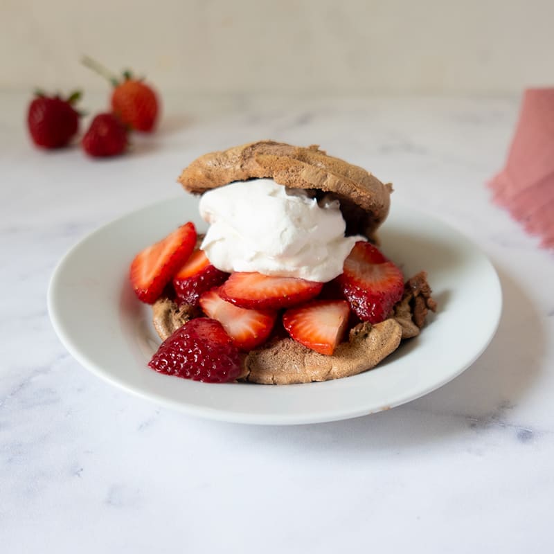 Photo of Chocolate cloud bread strawberry shortcakes by WW