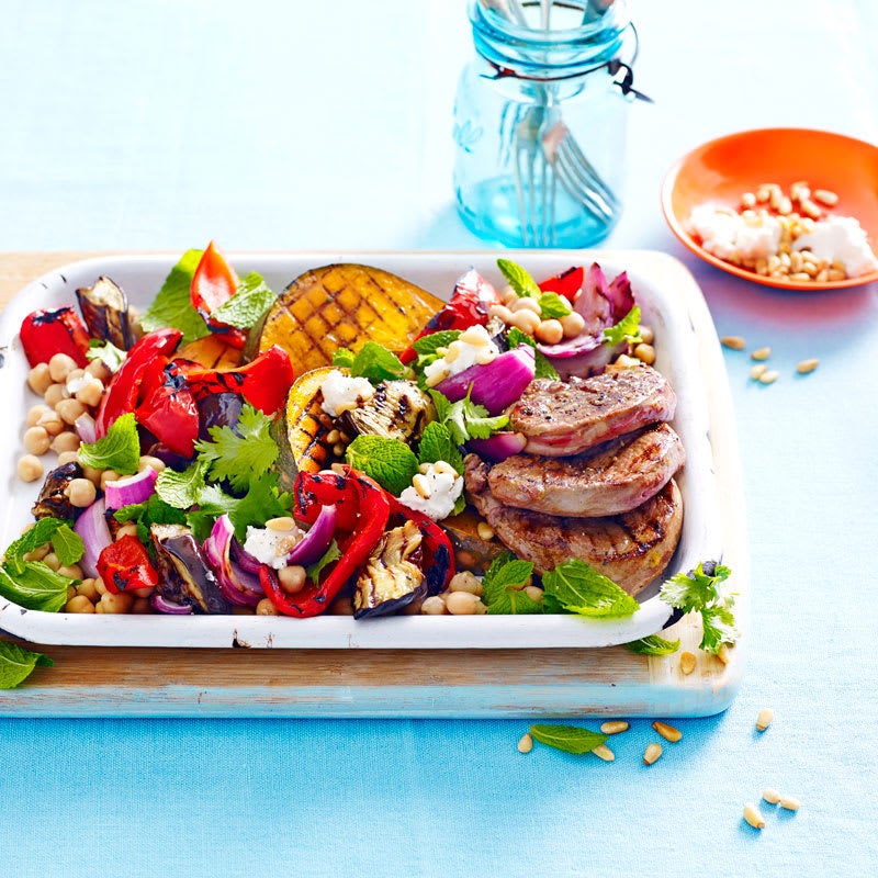 Photo of Moroccan lamb and chargrilled vegetable salad by WW