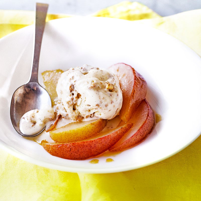 Photo of Honey pears with gingernut ice-cream by WW