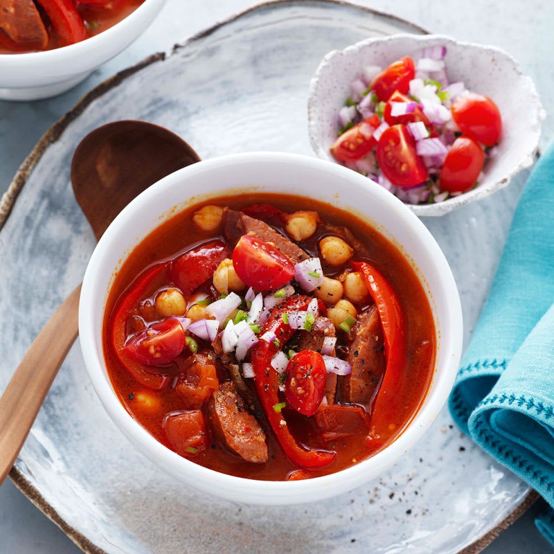 Photo of Chorizo and chickpea soup by WW
