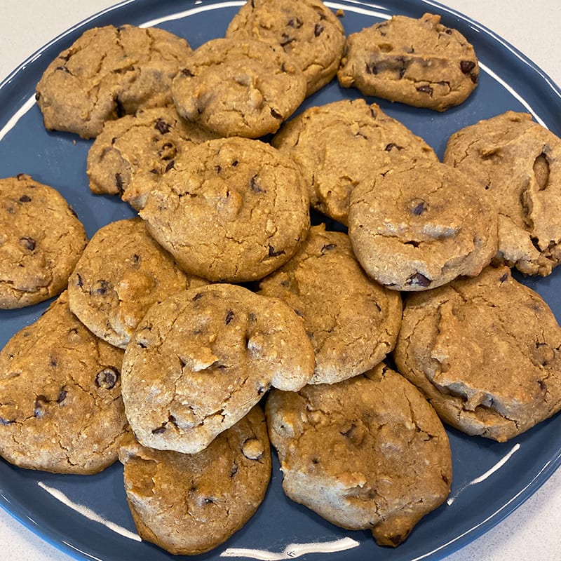 Photo of Air-Fried Peanut Butter & Chocolate Chip Cookies by WW