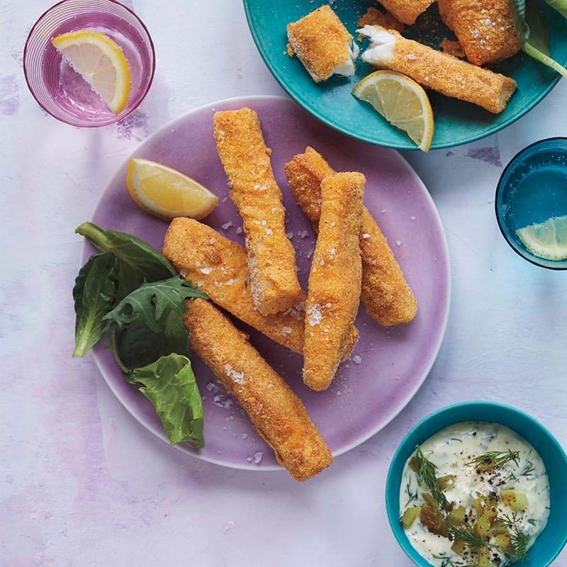 Photo of Cornmeal-crusted fish fingers by WW