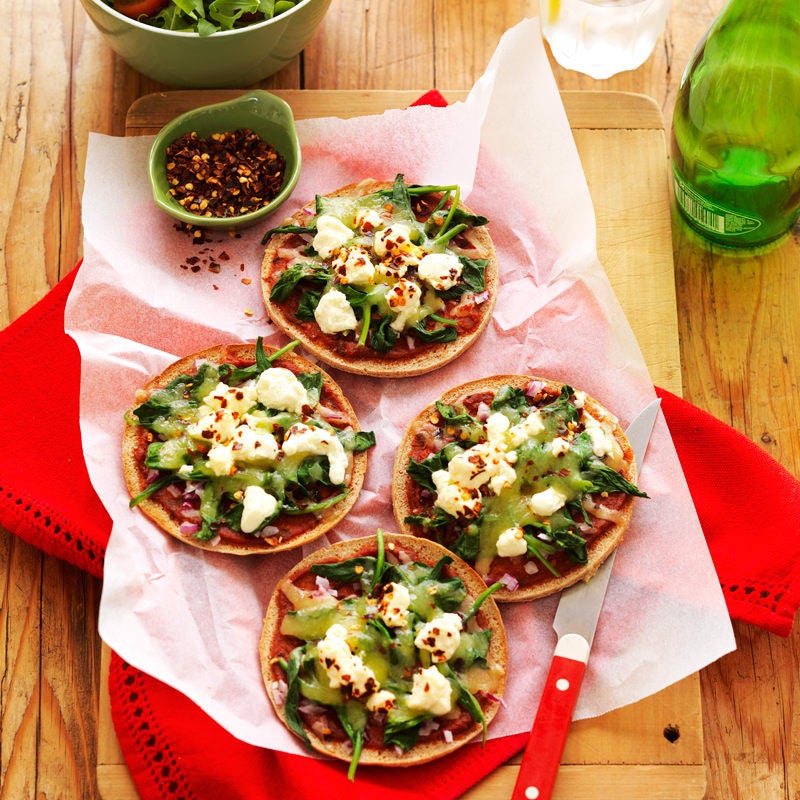 Photo of Spinach and feta mini pizzas by WW