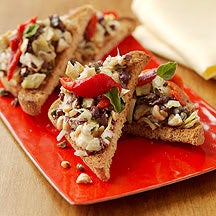 Photo of Tapas-style roasted red pepper and olive toasts by WW