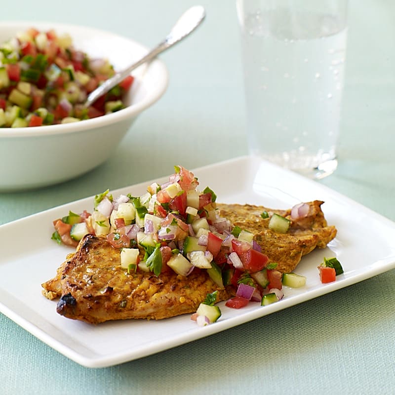 Photo of Indian-style red snapper with spicy-tomato relish by WW