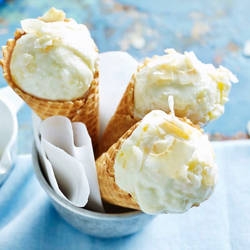 Photo of Pine-lime ice-cream cones by WW