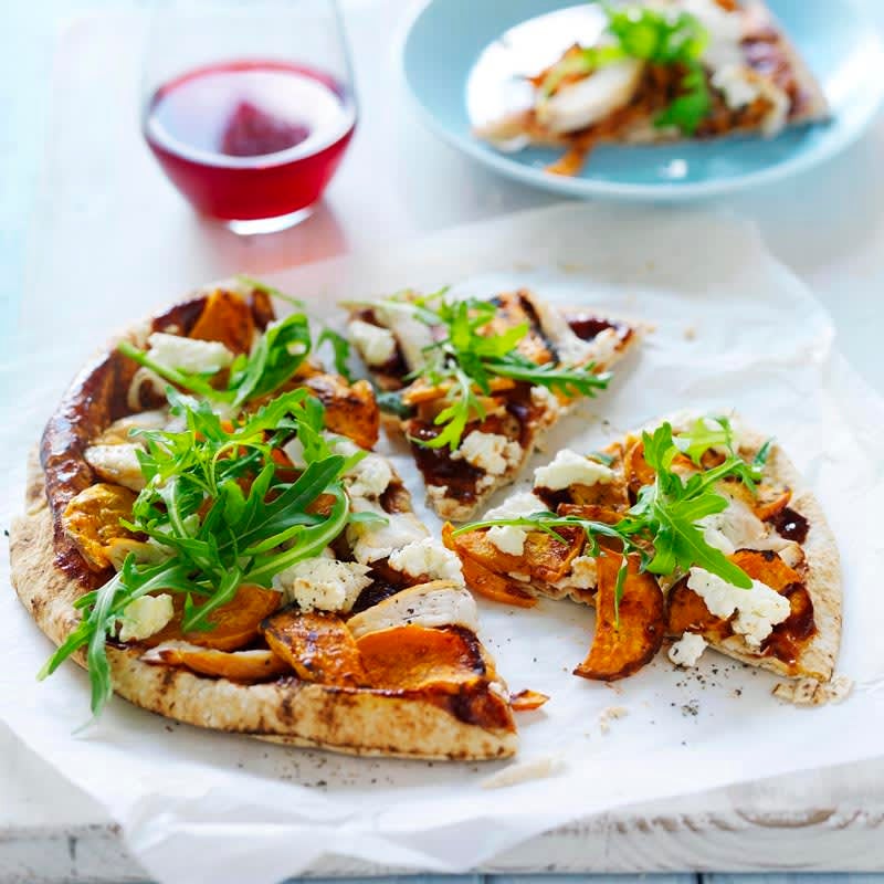 Photo of Chicken, sweet potato and cottage cheese pizza by WW