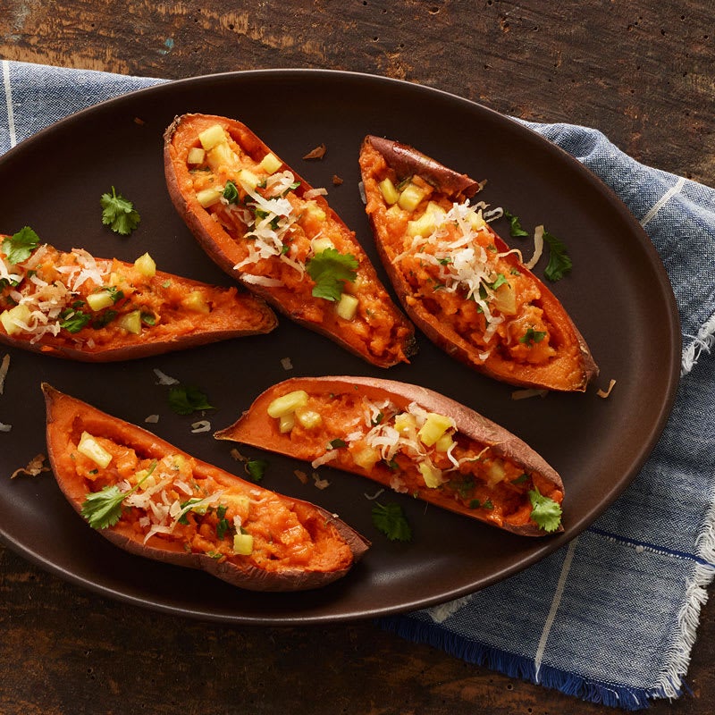 Photo of Tropical-Stuffed Sweet Potatoes with Toasted Coconut by WW