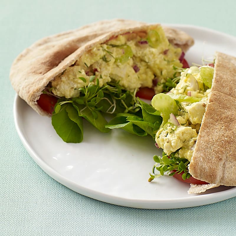 Photo of Vegan Egg Salad Pita Pockets with Sprouts and Watercress by WW