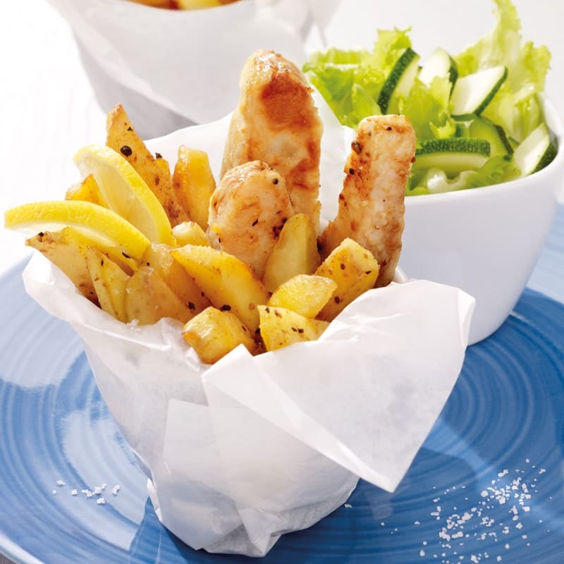 Foto Fish and Chips mit Salat von WW