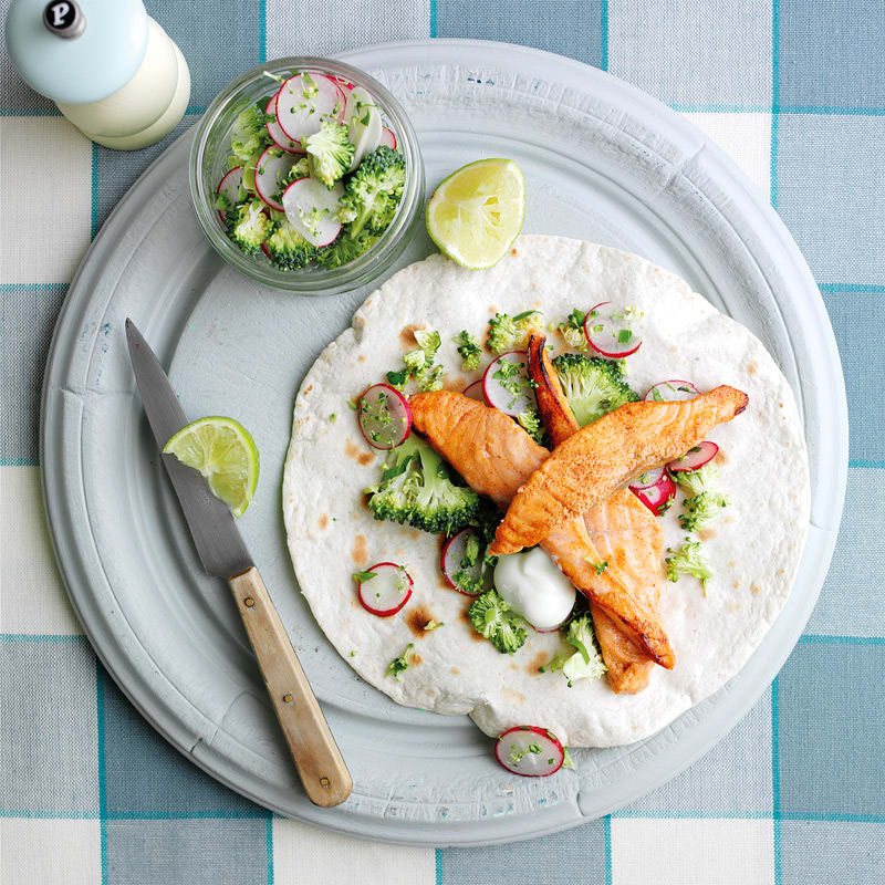 Photo of Salmon and lime tacos by WW
