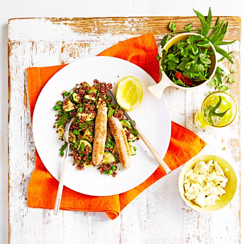 Photo of Chicken sausages with quinoa salad by WW