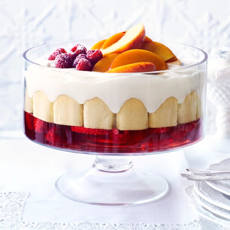 Photo of Peaches and 'cream' berry trifle by WW