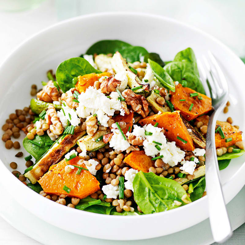 Photo of Roasted squash, lentil and ricotta salad by WW
