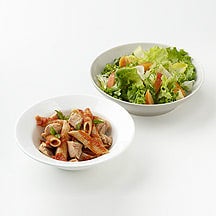 Photo of Pasta with Salmon and Peachy Salad  by WW
