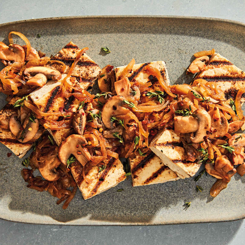 Photo of Grilled Tofu Steaks with Onions & Mushrooms by WW