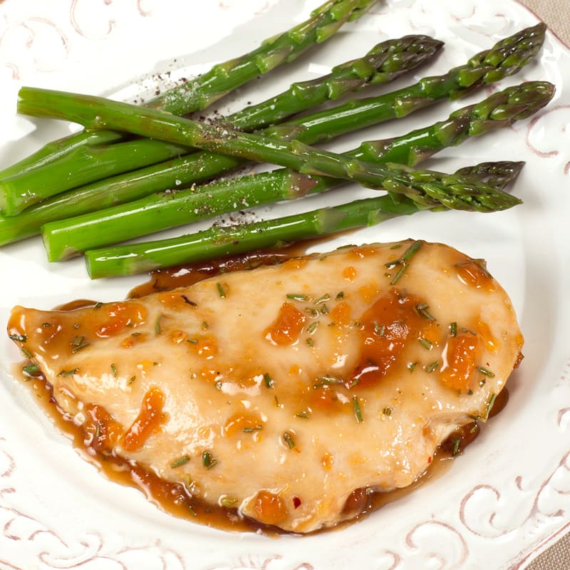 Photo of Apricot-balsamic glazed chicken breasts by WW