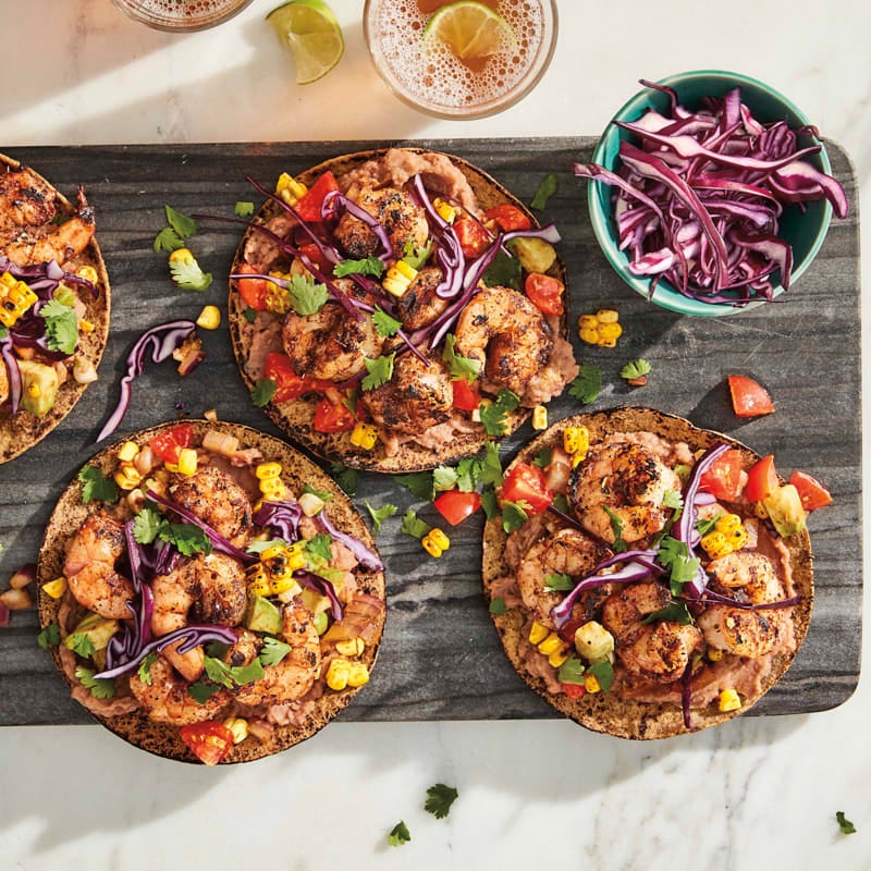 Photo of Grilled Shrimp Tostadas with Grilled-Corn Salad by WW