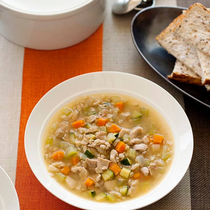 Photo of Chicken, vegetable and barley soup by WW