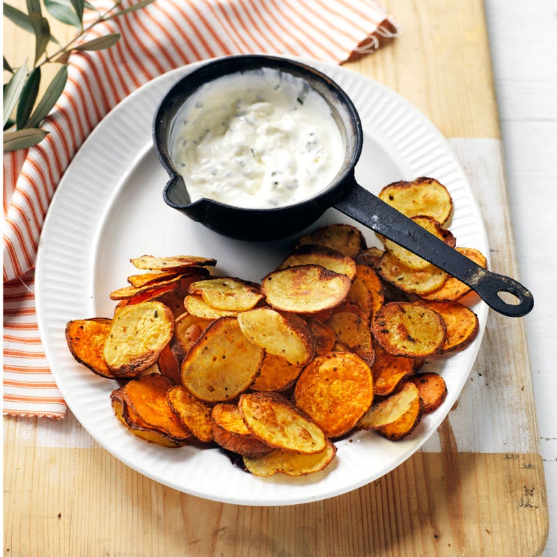 Photo of Home-made chips with roasted garlic yoghurt by WW